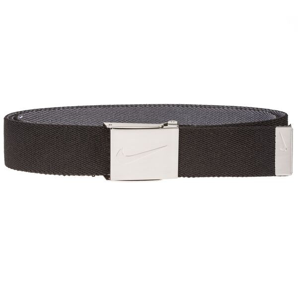 ナイキ メンズ ベルト アクセサリー Nike Men's Reversible Stretch Webbing Golf Belt Black/Dark Grey