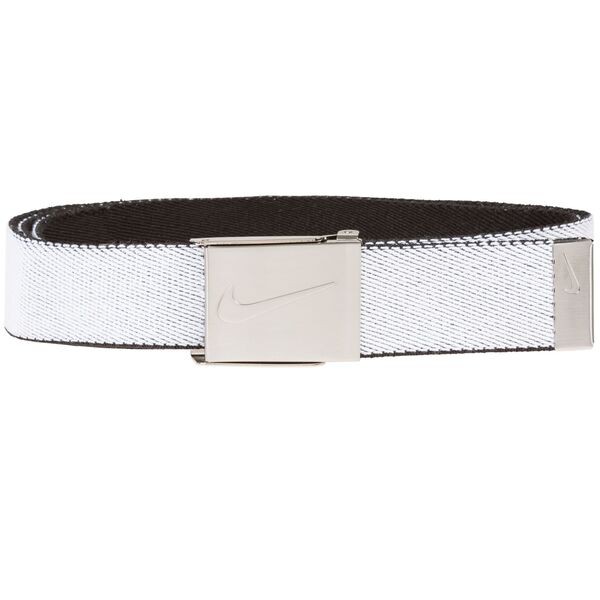 ナイキ メンズ ベルト アクセサリー Nike Men's Reversible Stretch Webbing Golf Belt White/Black