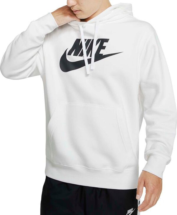 ナイキ メンズ パーカー・スウェット アウター Nike Men's Futura Club Fleece Hoodie White/White/Blackの通販は