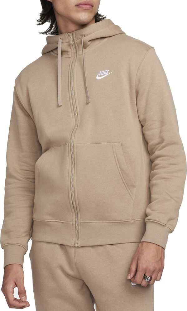 ナイキ メンズ パーカー・スウェット アウター Nike Men's Sportswear Club Fleece Full-Zip Hoodie Khakiの通販は