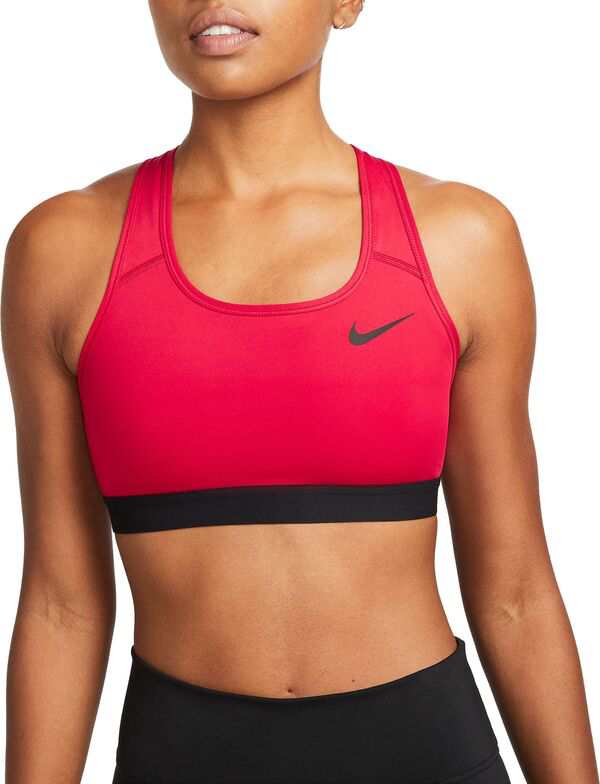 ナイキ レディース ブラジャー アンダーウェア Nike Women's Pro Swoosh Medium-Support Non-Padded Sports Bra Gym Red