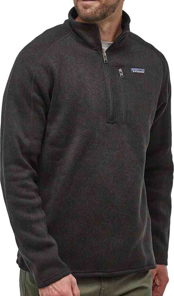 パタゴニア メンズ ジャケット・ブルゾン アウター Patagonia Men's Better Sweater 1/4 Zip Pullover Black