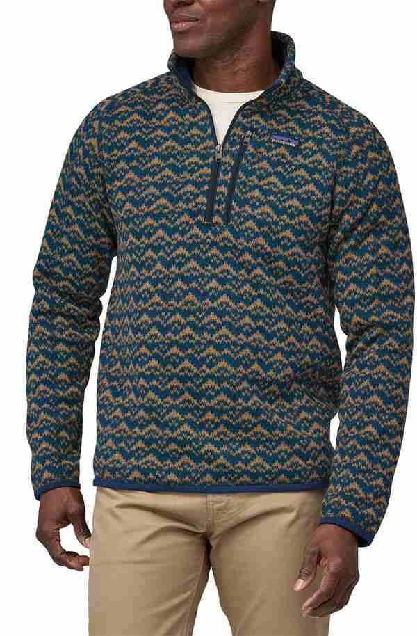 パタゴニア メンズ ジャケット・ブルゾン アウター Patagonia Men's Better Sweater 1/4 Zip Pullover Mountain Peak/New Navy