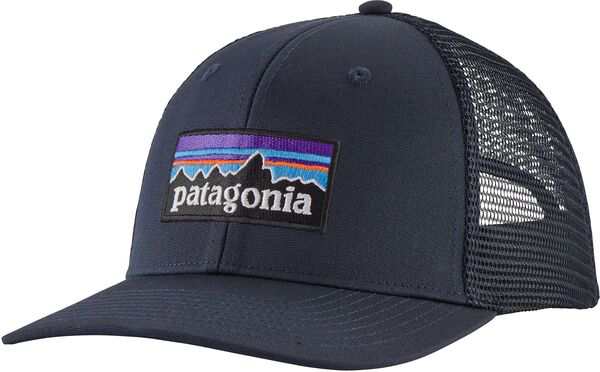 パタゴニア メンズ 帽子 アクセサリー Patagonia Men's P-6 Logo Trucker Hat Navy Blue