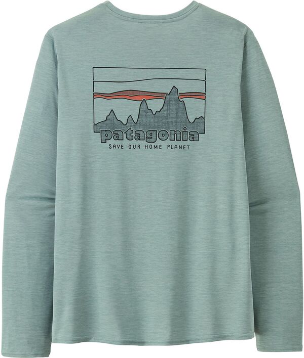 パタゴニア メンズ シャツ トップス Patagonia Men's Capilene Cool Daily Graphic Long Sleeve Shirt 73 Skyln/Thermal Blu Xdyeの通販は