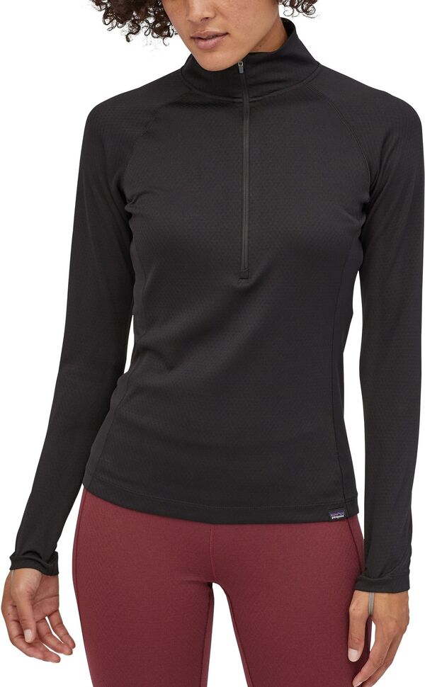 パタゴニア レディース ジャケット・ブルゾン アウター Patagonia Women's Capilene Midweight 1/2 Zip Baselayer Top Black 21,286円