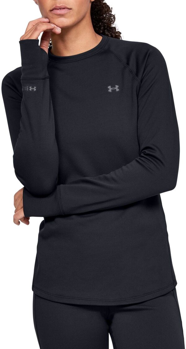 アンダーアーマー レディース シャツ トップス Under Armour Women's Base 3.0 Crewneck Baselayer Black/Pitch Gray 30,800円