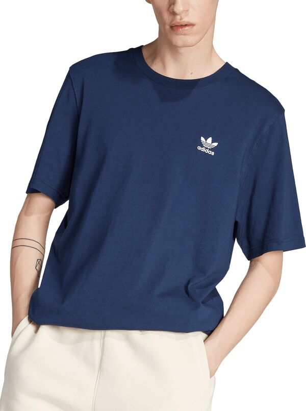 アディダス メンズ シャツ トップス adidas Men's Trefoil Essentials Short Sleeve T-Shirt Night Indigo/White