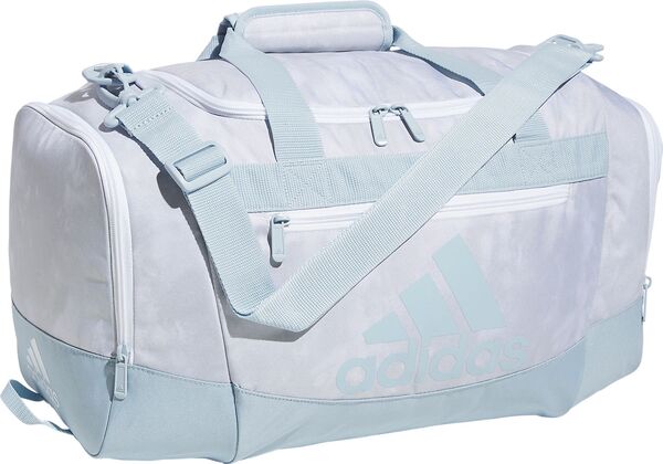 アディダス レディース ボストンバッグ バッグ adidas Defender VI Small Duffel Bag Stone Wash Wht/Wnder Blueの通販は