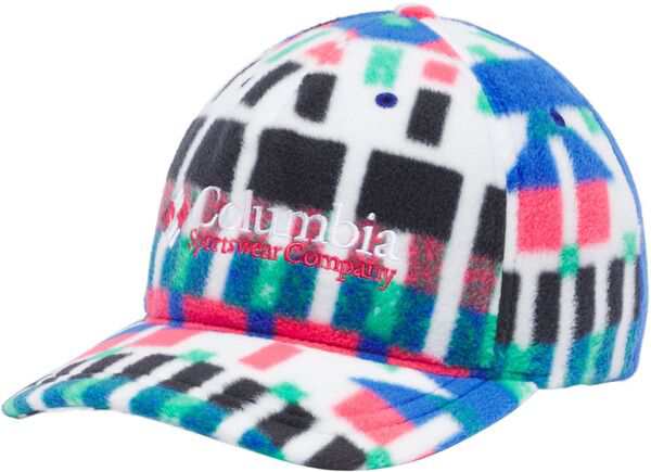 コロンビア メンズ 帽子 アクセサリー Columbia Men's Fleece Ball Cap White Print/Lapis Blue