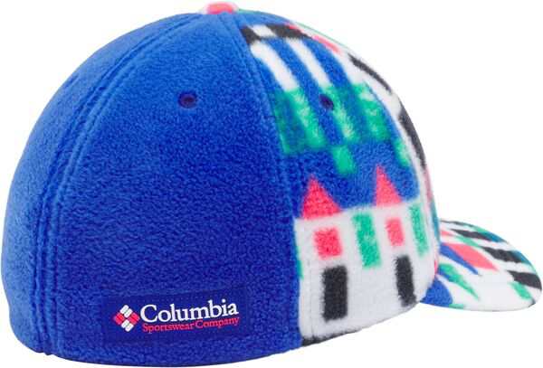 コロンビア メンズ 帽子 アクセサリー Columbia Men's Fleece Ball Cap White Print/Lapis Blue