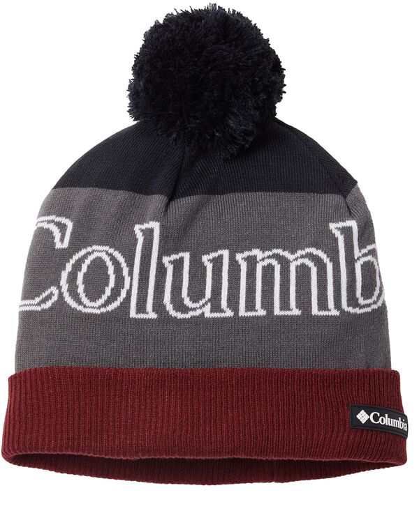 コロンビア メンズ 帽子 アクセサリー Columbia Polar Powder II Beanie Black/City Grey/Red Jaspr