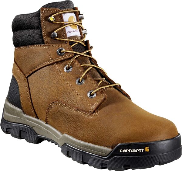 カーハート メンズ ブーツ・レインブーツ シューズ Carhartt Men's Ground Force 6" Waterproof Soft Toe Bison Brown Oil Tannedの通販は