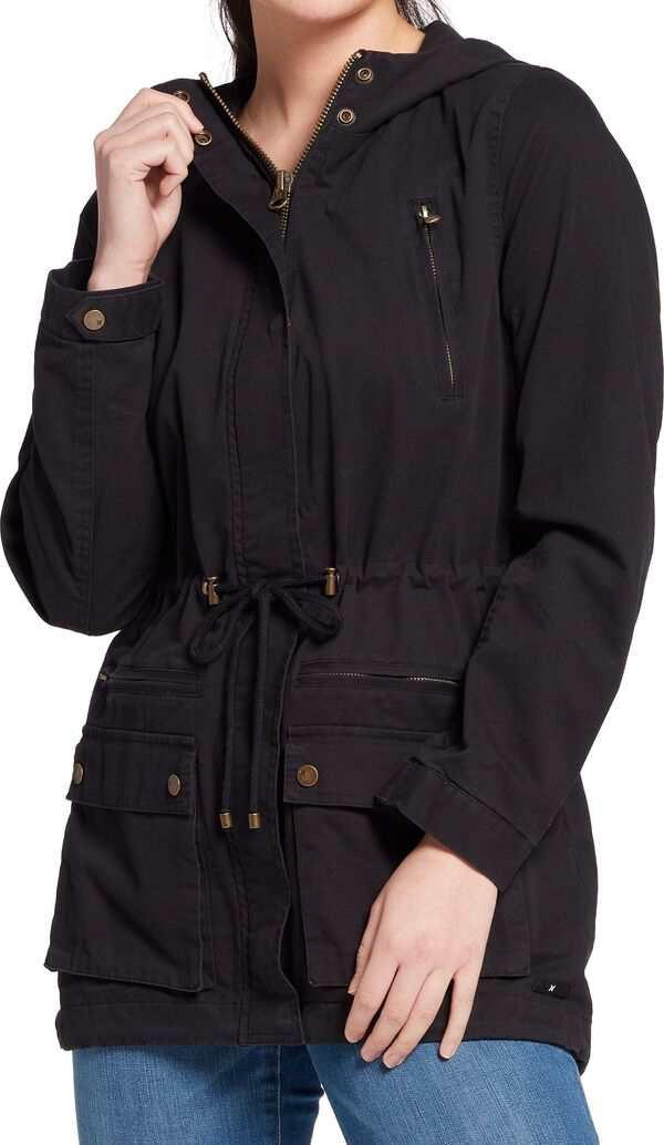 ハーレー レディース ジャケット・ブルゾン アウター Hurley Women's Territory Twill Anorak Black