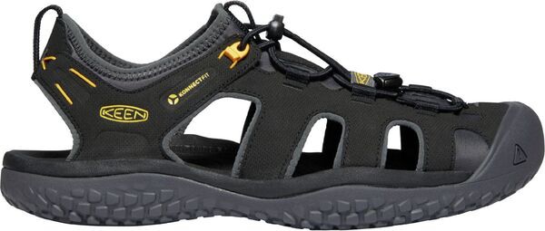 キーン メンズ サンダル シューズ KEEN Men's SOLR Sandals Black/Gold