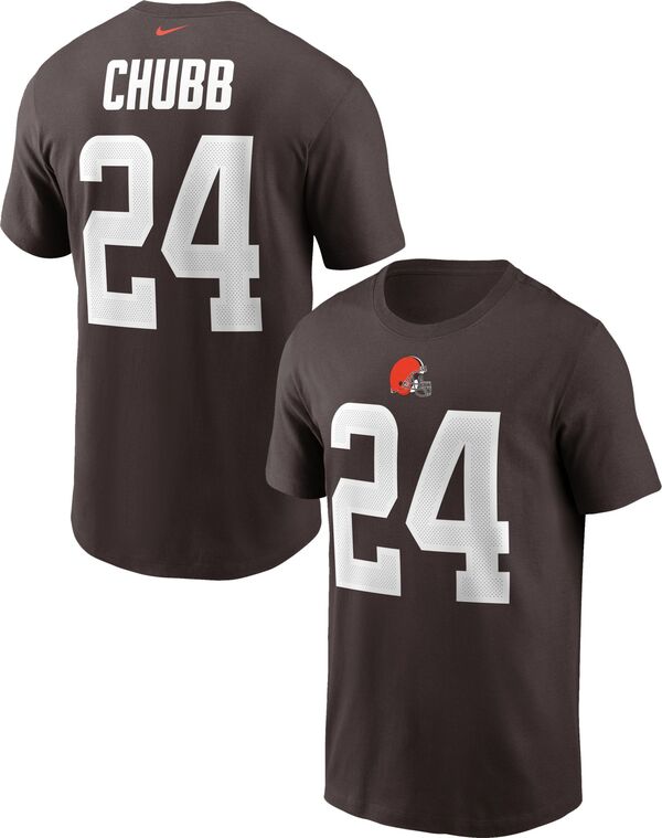 ナイキ メンズ Tシャツ トップス Nike Men's Cleveland Browns Nick Chubb #24 Seal Brown T-Shirtの通販は 13,480円