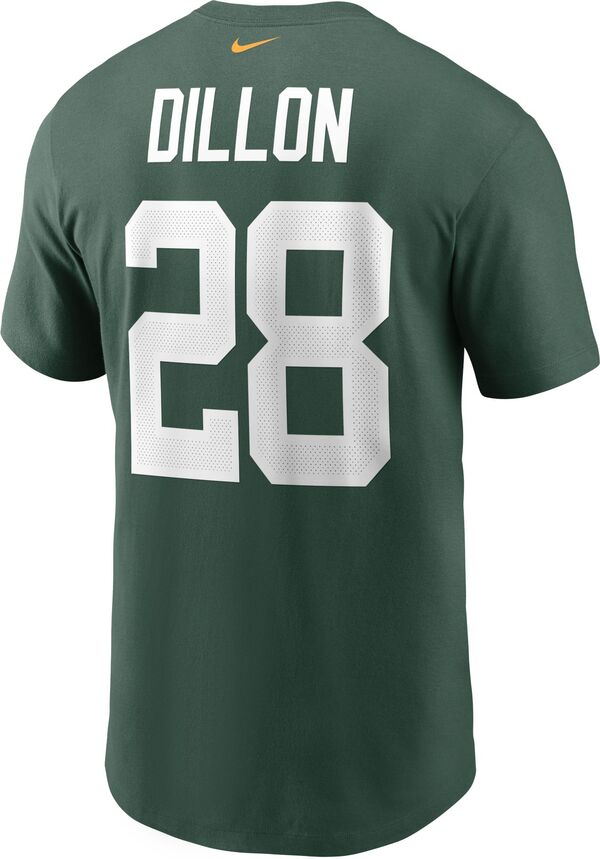 ナイキ メンズ Tシャツ トップス Nike Men's Green Bay Packers A.J. Dillon #28 Logo Green T-Shirtの通販は 13,480円