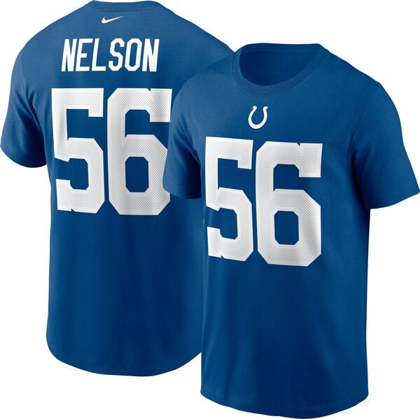 ナイキ メンズ Tシャツ トップス Nike Men's Indianapolis Colts Quenton Nelson #56 Gym Blue T-Shirtの通販は 13,480円