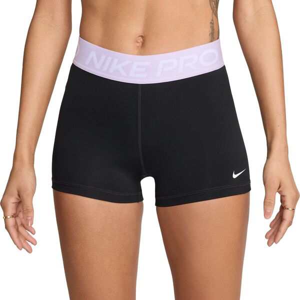 ナイキ レディース ハーフパンツ・ショーツ ボトムス Nike Women's Pro 3” Shorts Black/Lilac Bloom