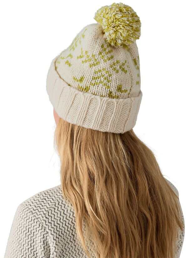 パタゴニア レディース 帽子 アクセサリー Patagonia Women's Snowbelle Beanie Evergreen Flakes/Birch Wh