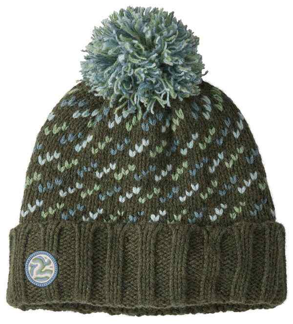 パタゴニア レディース 帽子 アクセサリー Patagonia Women's Snowbelle Beanie Fishrmn Stch/Pne Ndle Grn