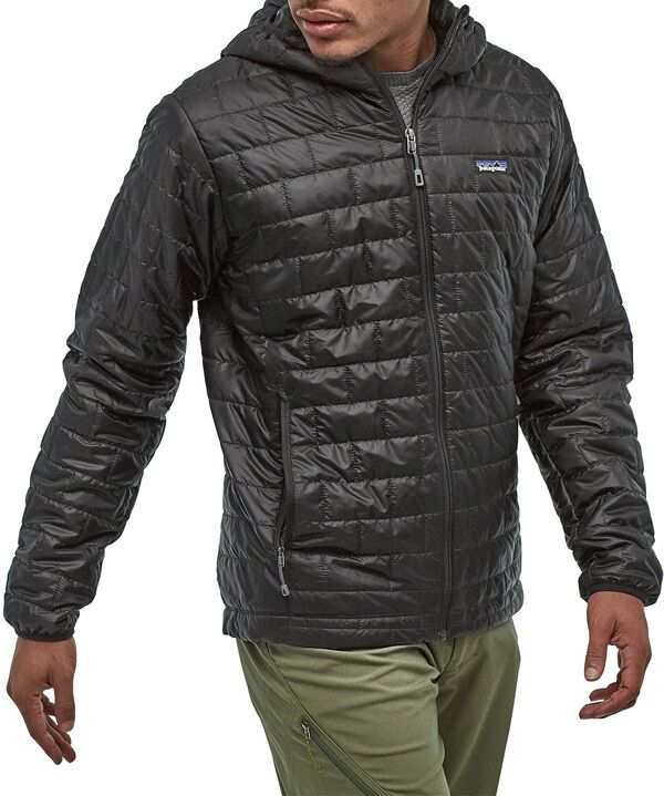 パタゴニア メンズ ジャケット・ブルゾン アウター Patagonia Men's Nano Puff Hooded Jacket Black