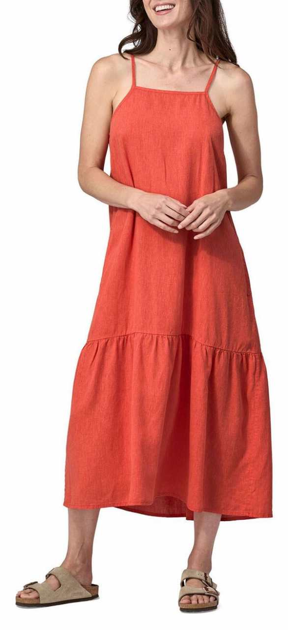 パタゴニア レディース スカート ボトムス Patagonia Women's Garden Island Tiered Dress Whole Weave/Pimento Red