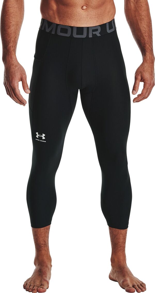 アンダーアーマー メンズ カジュアルパンツ ボトムス Under Armour Men's HeatGear Armour 3/4 Leggings Black/Pitch Grayの通販は
