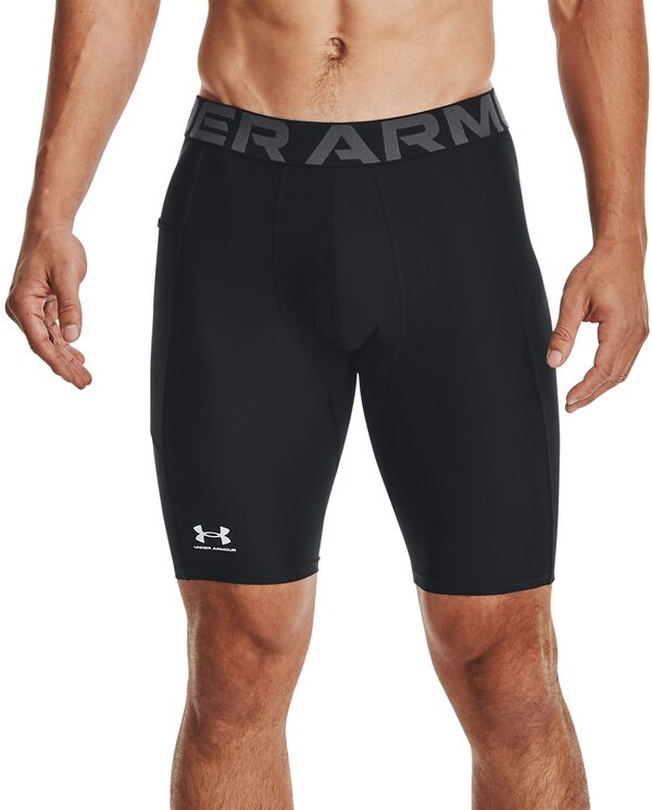 アンダーアーマー メンズ ハーフパンツ・ショーツ ボトムス Under Armour Men's HeatGear Long Compression 9" Shorts Black/Pitch Grayの通販は