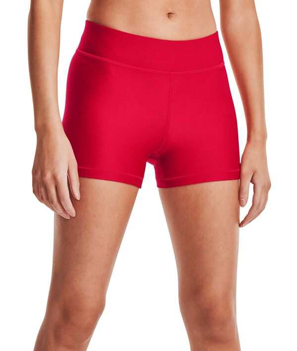 アンダーアーマー レディース ハーフパンツ・ショーツ ボトムス Under Armour Women's HeatGear Mid Rise 3” Shorts Red/Black