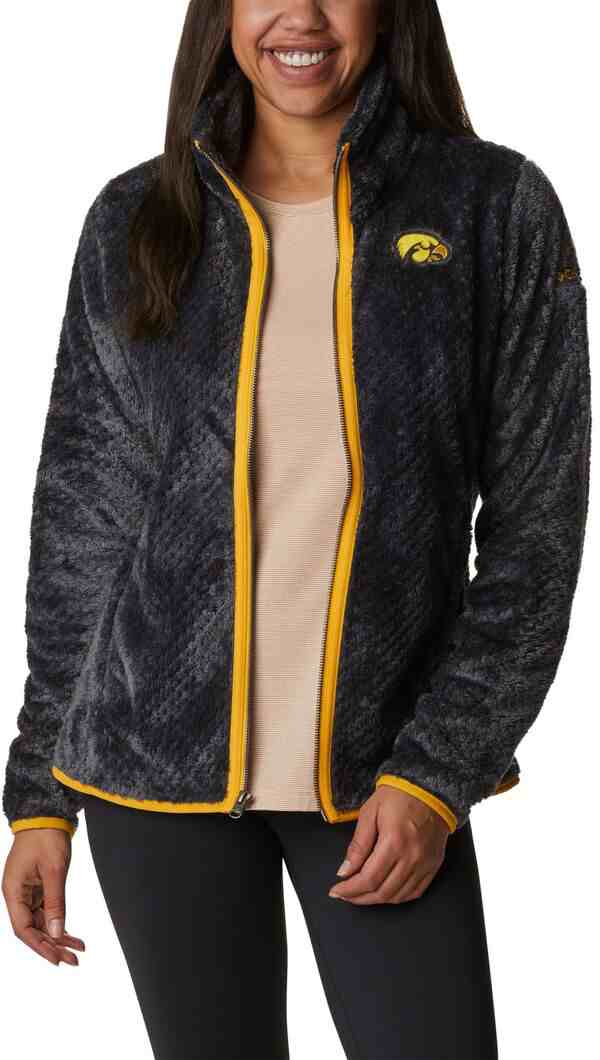 コロンビア レディース ジャケット・ブルゾン アウター Columbia Women's Iowa Hawkeyes Black Fire Side Sherpa Full-Zip Jacketの通販は