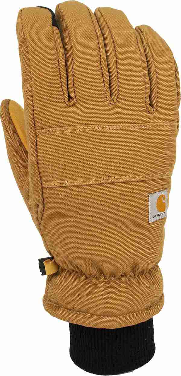 カーハート レディース 手袋 アクセサリー Carhartt Women's Insulated Duck Synthetic Leather Knit Cuff Gloves Brown