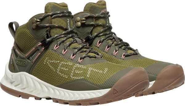 キーン レディース ブーツ・レインブーツ シューズ Keen Women's NXIS EVO Waterproof Hiking Boots Olive