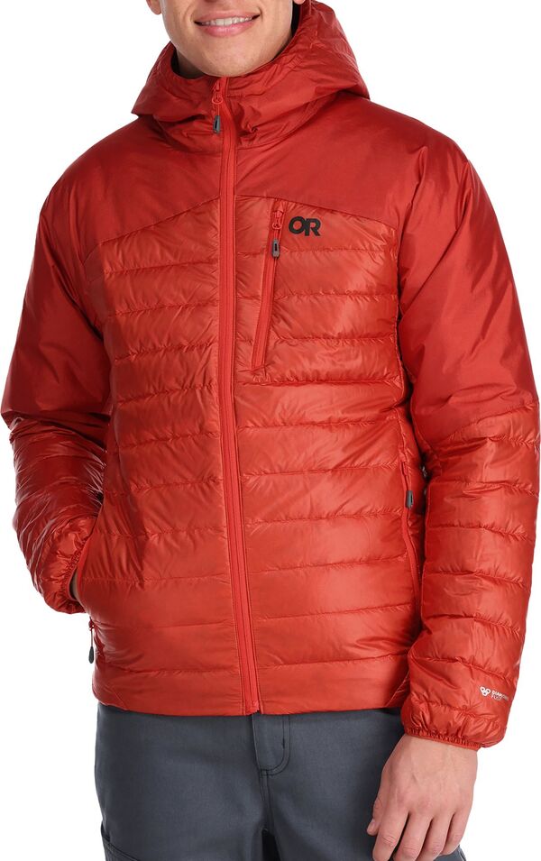アウトドアリサーチ メンズ ジャケット・ブルゾン アウター Outdoor Research Men's Helium Down Jacket Cranberryの通販は