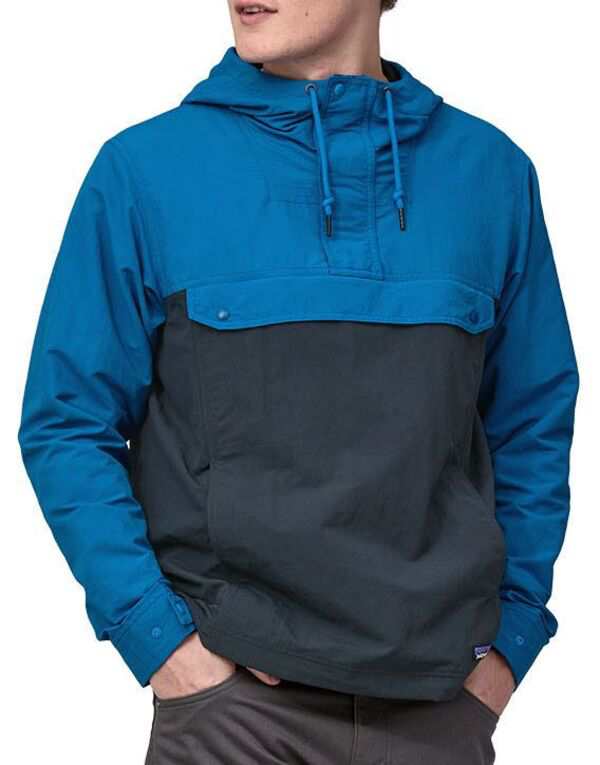 パタゴニア メンズ ジャケット・ブルゾン アウター Patagonia Men's Isthmus Anorak Wind Jacket Endless Blue