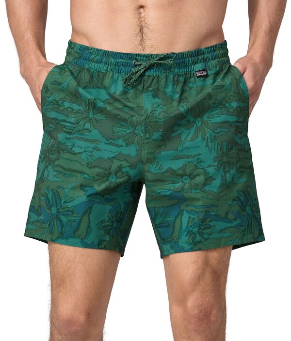 パタゴニア メンズ ハーフパンツ・ショーツ ボトムス Patagonia Men's Hydropeak 16" Volley Swim Shorts Cliffs and Coves Coniferの通販は