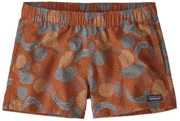 パタゴニア レディース ハーフパンツ・ショーツ ボトムス Patagonia Women's 2.5" Barely Baggies Shorts Solar Swirl/Redtail Rustの通販は 15,466円