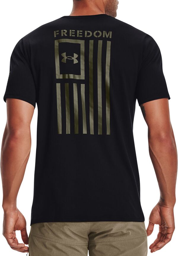 アンダーアーマー メンズ シャツ トップス Under Armour Men's New Freedom Flag Graphic T-Shirt Black/Marine Od Green
