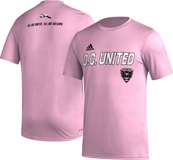 アディダス メンズ Tシャツ トップス adidas D.C. United 2023 Jersey Hook Pink T-Shirtの通販は 13,480円