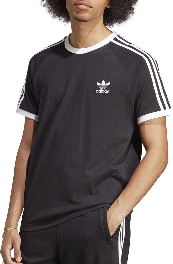 アディダス メンズ シャツ トップス adidas Originals Men's Adicolor Classics 3-Stripes T-Shirt Black