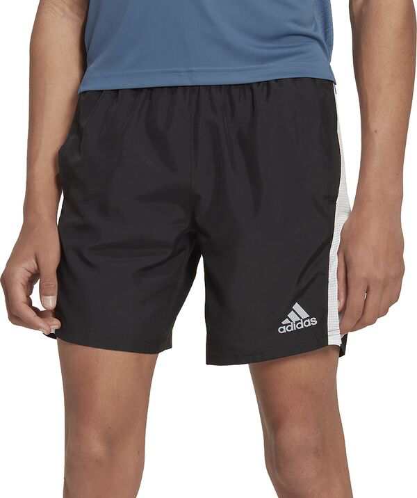 アディダス メンズ ハーフパンツ・ショーツ ボトムス adidas Men's Own The Run 7” Shorts Black/White