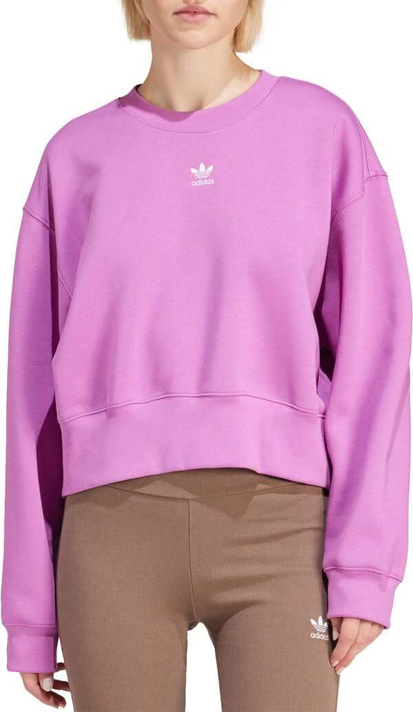 アディダス レディース パーカー・スウェット アウター adidas Originals Women's Adicolor Essentials Fleece Crew Sweatshirt Semi Pul