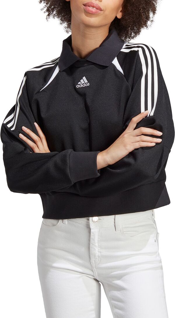 アディダス レディース シャツ トップス adidas Women's Tiro Suit Up Track Sweatshirt Black/Black/Whiteの通販は