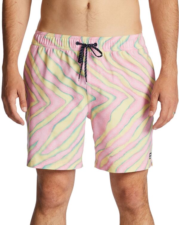 ビラボン メンズ ハーフパンツ・ショーツ 水着 Billabong Men's Sundays Layback Boardshorts Pinkの通販は
