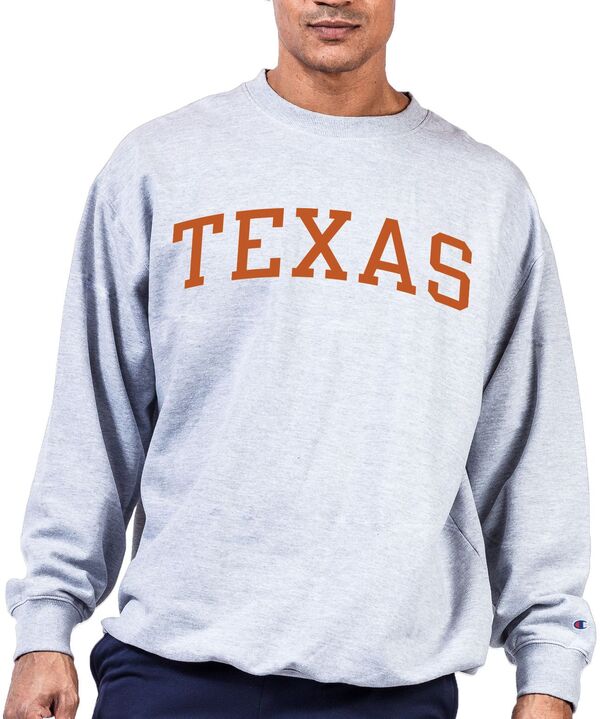 チャンピオン メンズ パーカー・スウェット アウター Champion Men's Big & Tall Texas Longhorns Grey Reverse Weave Crew Sweatshirtの通販は