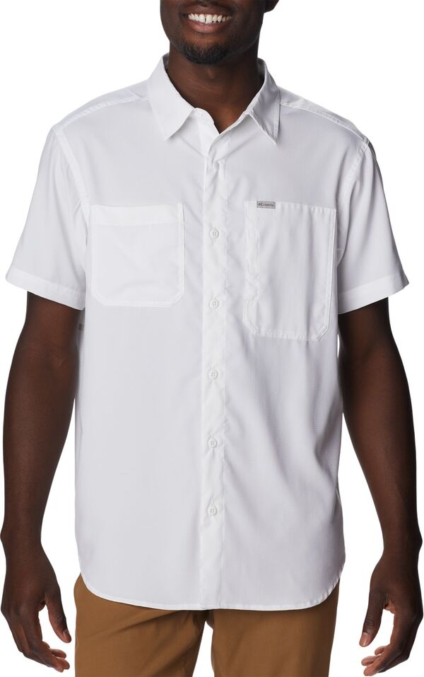 コロンビア メンズ シャツ トップス Columbia Men's Silver Ridge Utility Lite Short Sleeve Shirt White