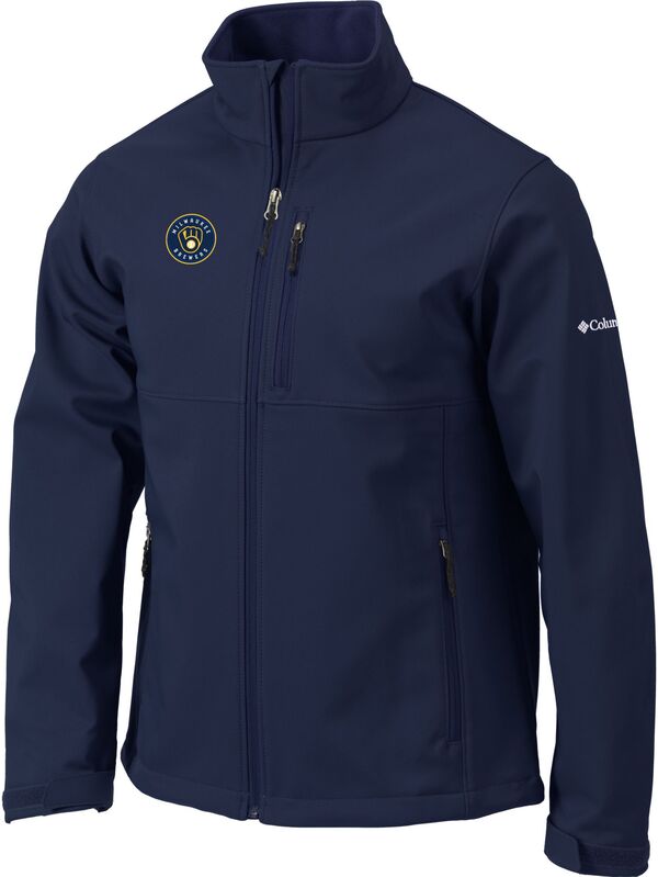 コロンビア メンズ ジャケット・ブルゾン アウター Columbia Men's Milwaukee Brewers Navy Ascender Full-Zip Jacketの通販は