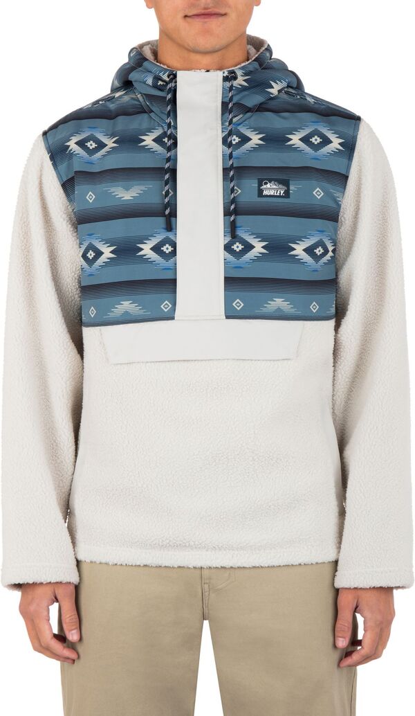 ハーレー メンズ ジャケット・ブルゾン アウター Hurley Men's Evergreen Burrito Anorak Jacket Bone ダウンジャケット