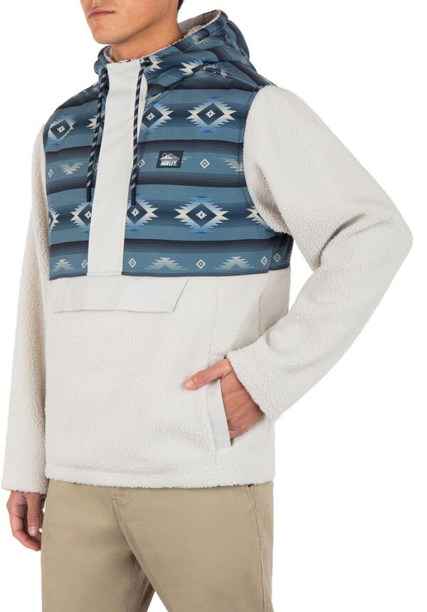 ハーレー メンズ ジャケット・ブルゾン アウター Hurley Men's Evergreen Burrito Anorak Jacket Bone ダウンジャケット