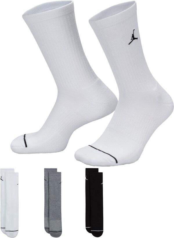 ジョーダン レディース 靴下 アンダーウェア Jordan Everyday Crew Socks - 3 Pack BLACK/WHITE/GYM RED/WHITEの通販は 9,480円